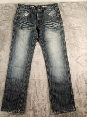 INC Men's Faded Blue Slim Straight-Leg Jeans 32x30